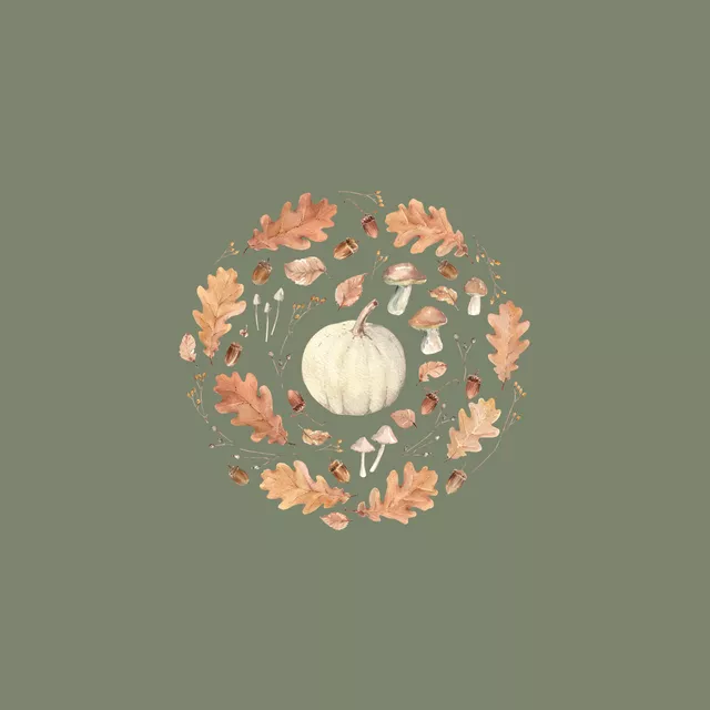 Tischset Autumn Love oilgreen