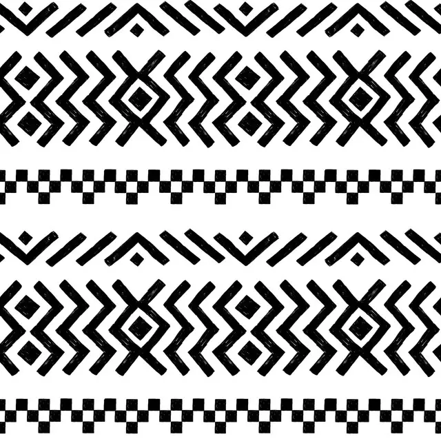 Textilposter Marokko Lines Black & White