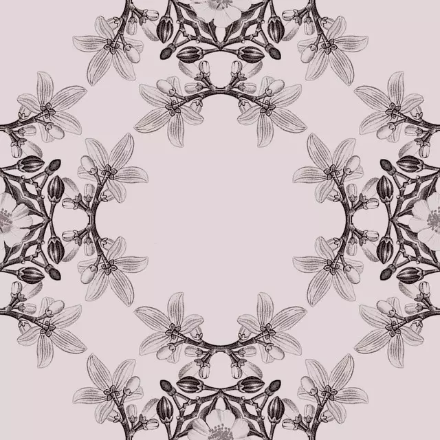 Tischset Botanisches Kaleidoskop - Rosa