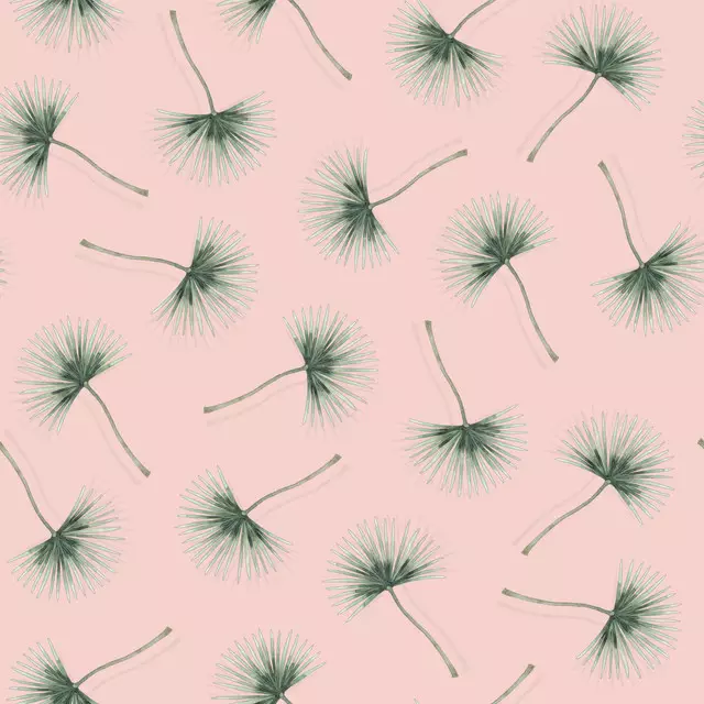 Bodenkissen Palm Leaves pink