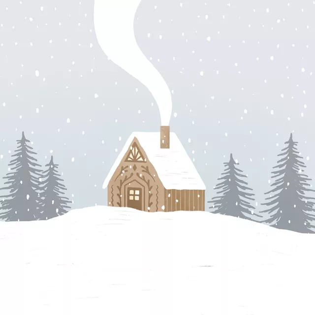 Sitzkissen Winter Home