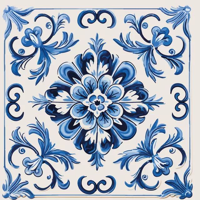 Sitzkissen Floral Fliesen - Lisabon
