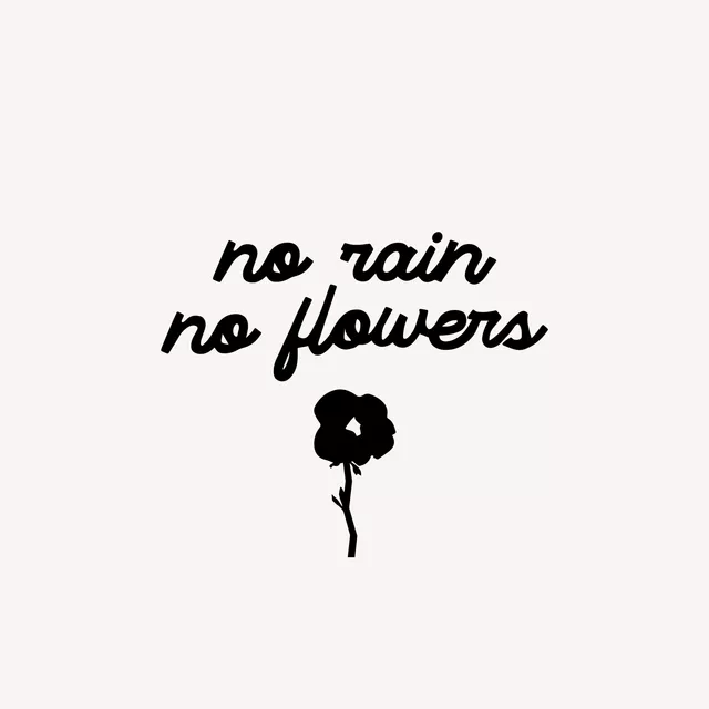 Kissen No Rain No Flowers Schwarz
