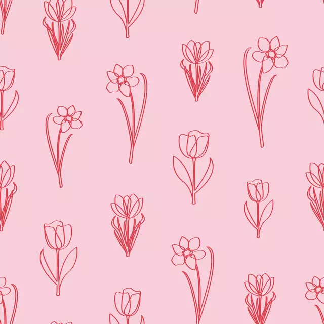 Servietten Lined Spring Blossoms Pink