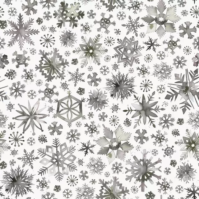 Dekovorhang Snowflakes Watercolor Natural