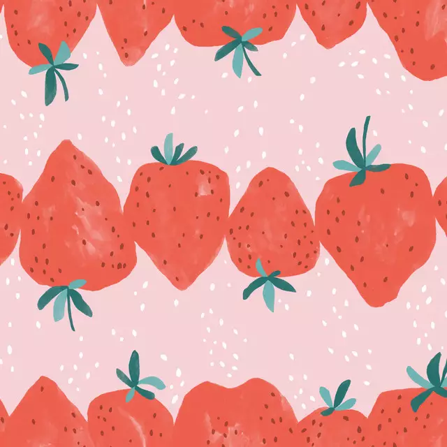 Kissen Erdbeeren Streifen 1