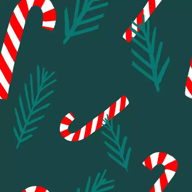Bodenkissen Candy Canes & Twigs