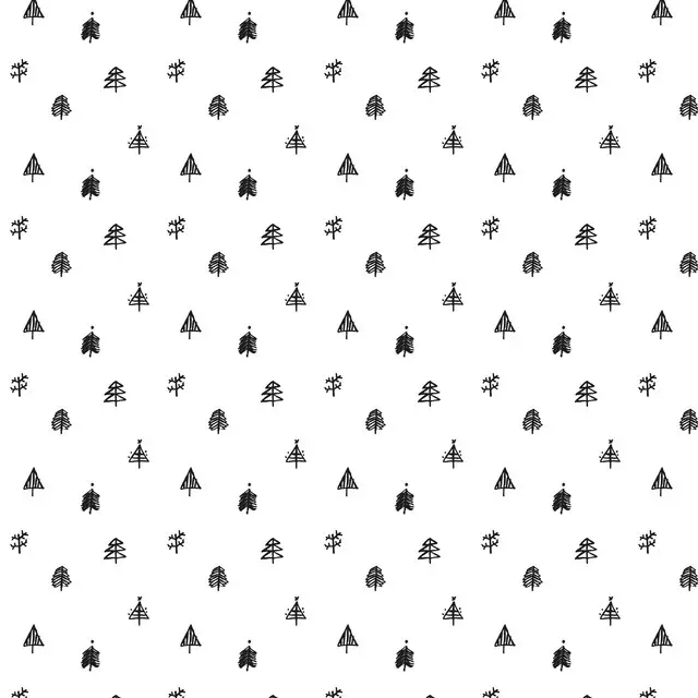 Tischläufer Sketched Christmas Trees 2