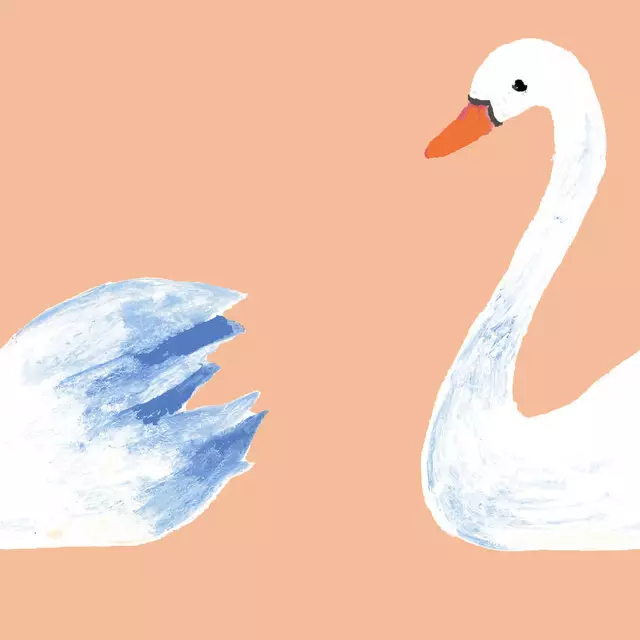Bodenkissen Schwan