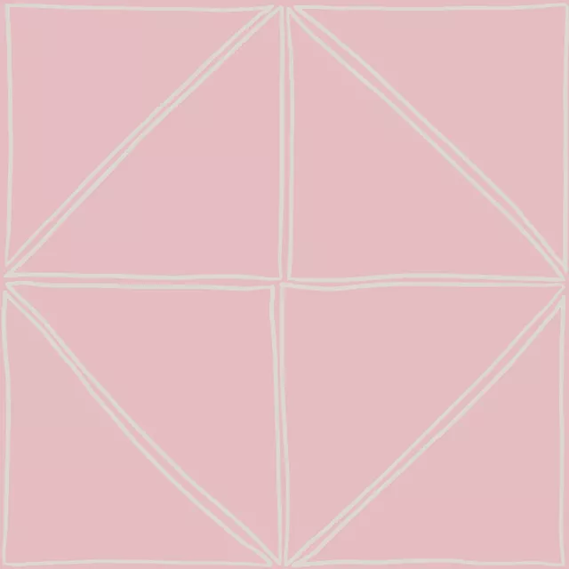 Kissen Muster Dreiecke rosa beige