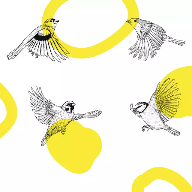 Tischdecke Yellow Birds