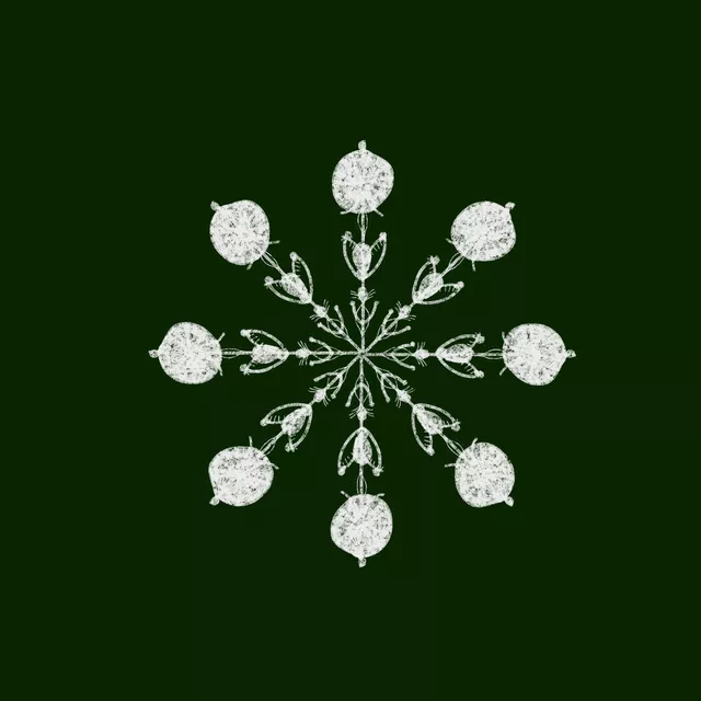 Servietten Schneeflocke Dunkelgrün