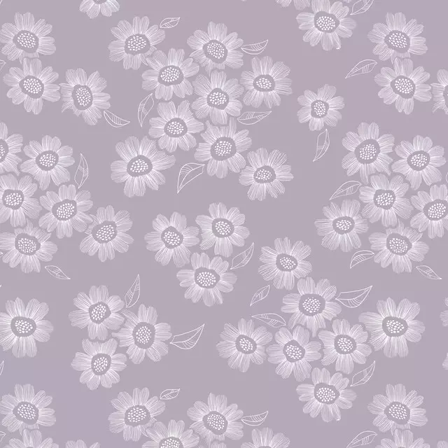 Tischset Line Art | Flowers | lavender