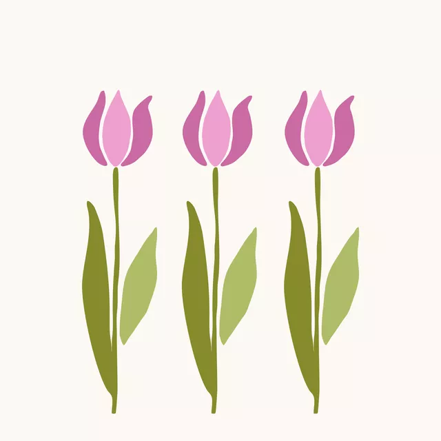 Textilposter Pink tulips