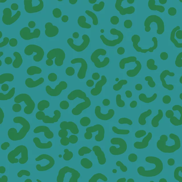 Bodenkissen Leopardenmuster green