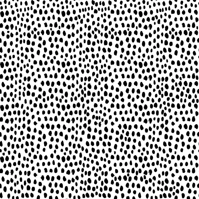 Raffrollo Dots Black White