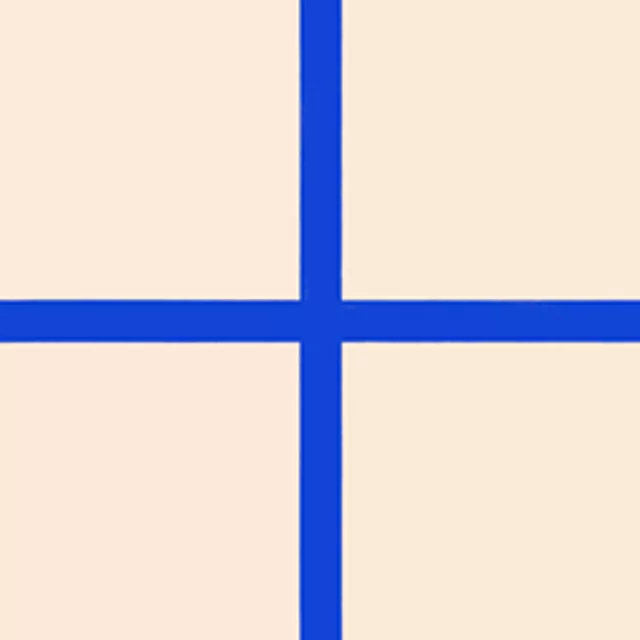 Bodenkissen Grid Weiß & Blau
