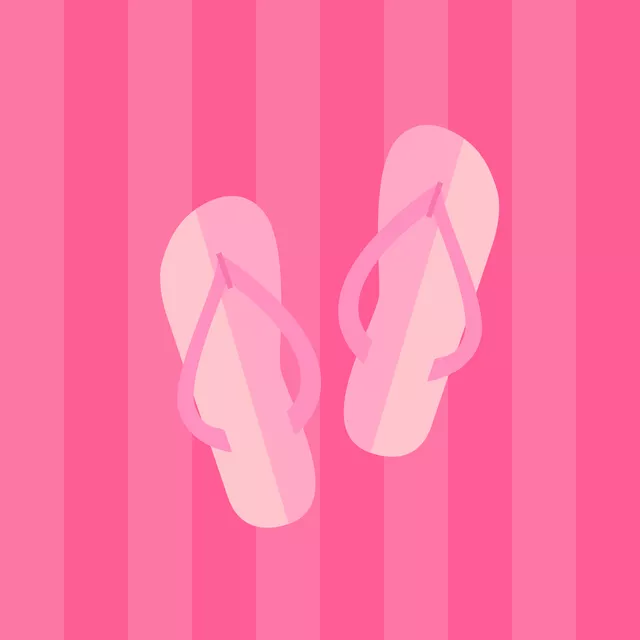 Kissen Pink Summer Flip Flops II