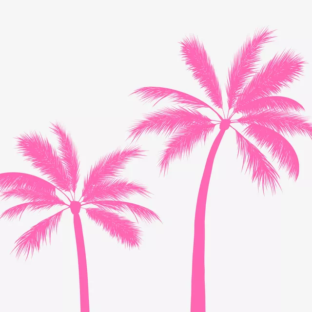Tischset Tropical Palms hot pink