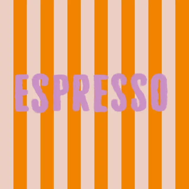 Geschirrtuch Espresso Lila Orange Streifen
