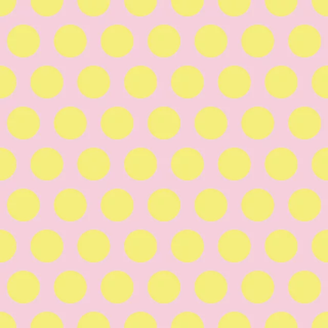 Kissen Polkadots | zitronengelb-rosa