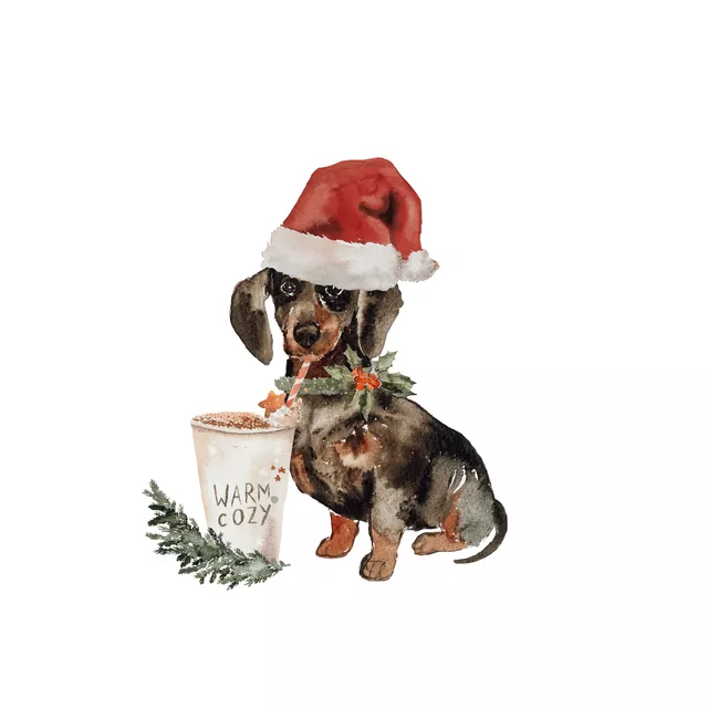 Kissen Cottage Christmas Dackel Hund