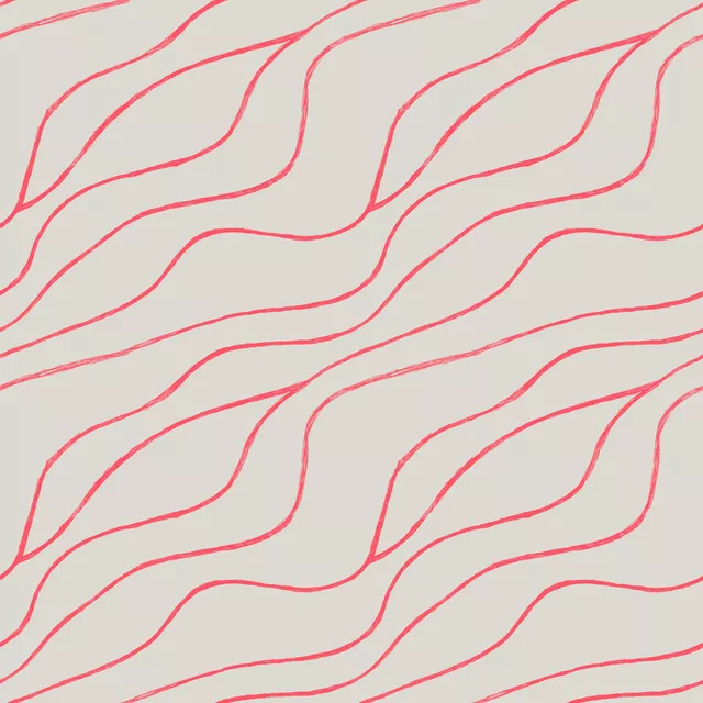 Kissen Vibrant Summer - Linien rot