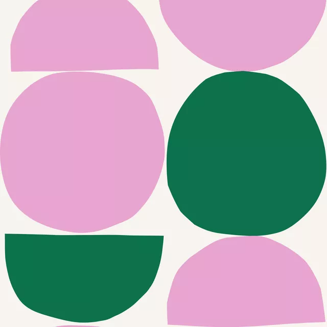 Tischläufer Green & Pink Circle Shapes