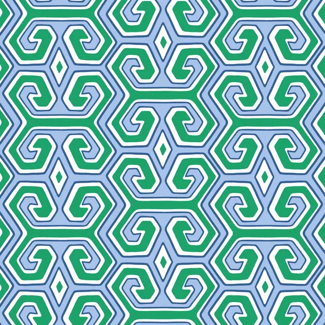 Tischset Tribal Geometric Green