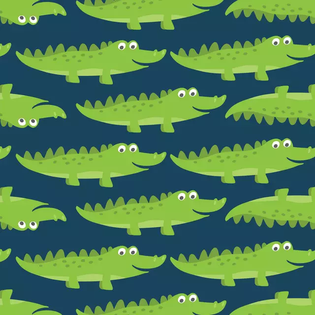 Flächenvorhang Happy Krokodil