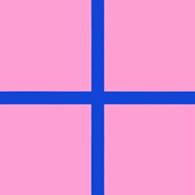 Dekovorhang Grid Pink & Blau