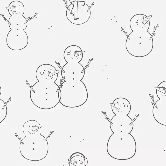 Kissen Snowman Pattern