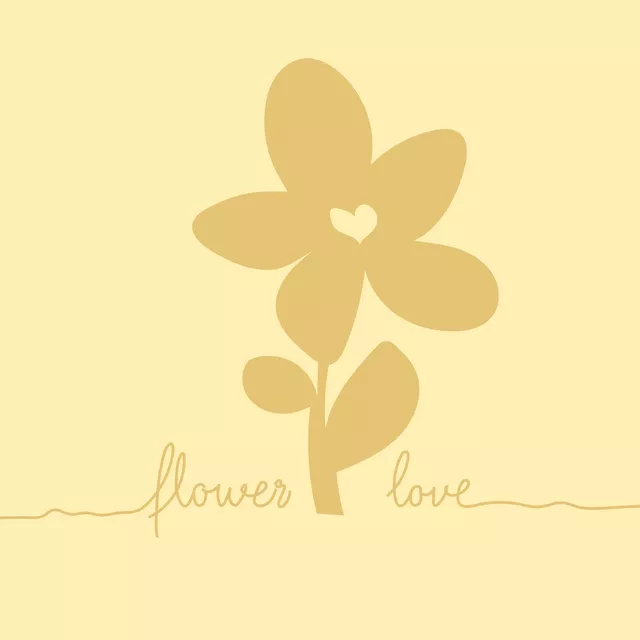 Kissen LINEAR Flower Love 2