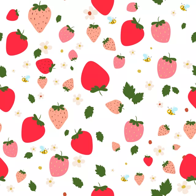 Raffrollo Erdbeerliebe