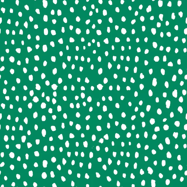 Raffrollo Snow Dots Green White