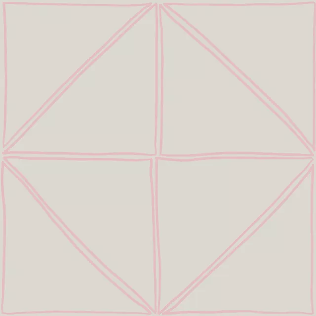 Tischläufer Muster Dreiecke beige rosa