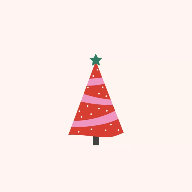 Kissen Weihnachtsbaum Rot