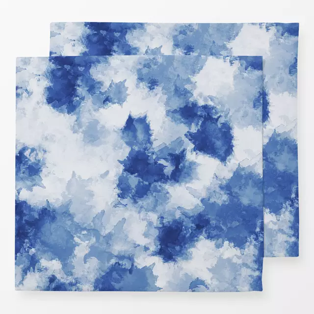 Servietten Batikmuster blau