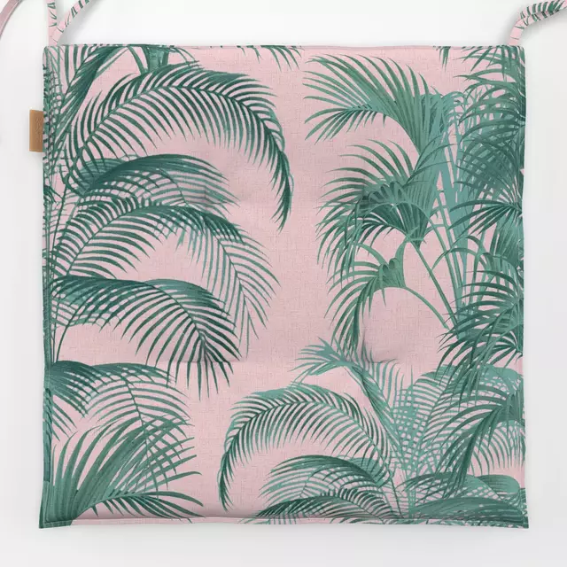Sitzkissen Vintage Tropical Palms pink