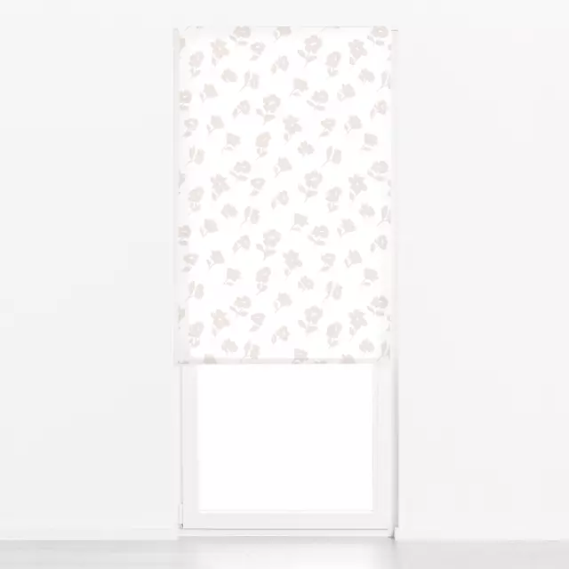 Raffrollo Kleine Blumen Beige