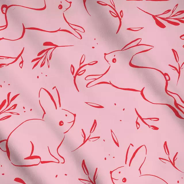 Meterware Pattern Bunny Pink