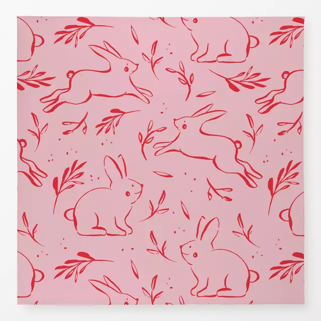 Tischdecke Pattern Bunny Pink