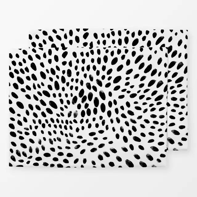 Tischset Speckles on white