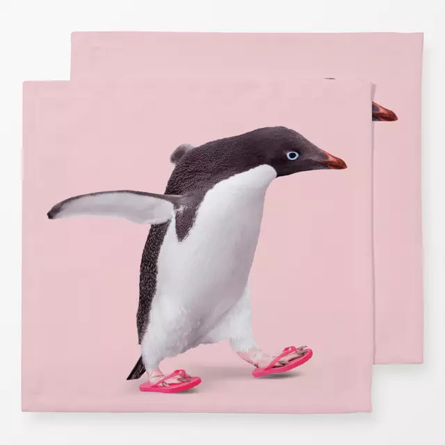 Servietten Flip Flop Penguin