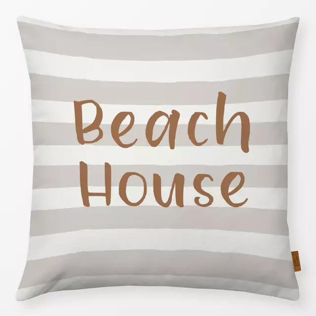 Kissen Beach House gestreift sand