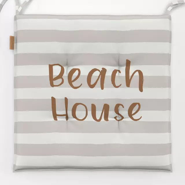 Sitzkissen Beach House gestreift sand