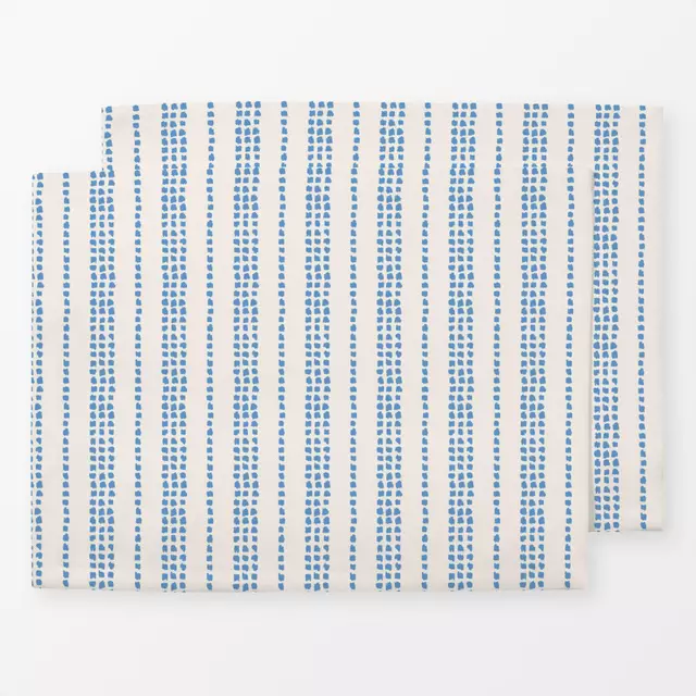Tischset pebble stripes blue