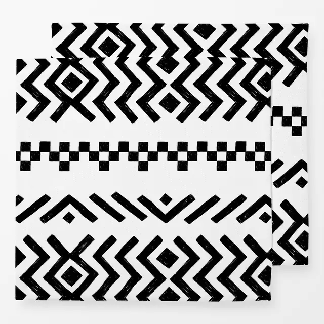 Servietten Marokko Lines Black & White