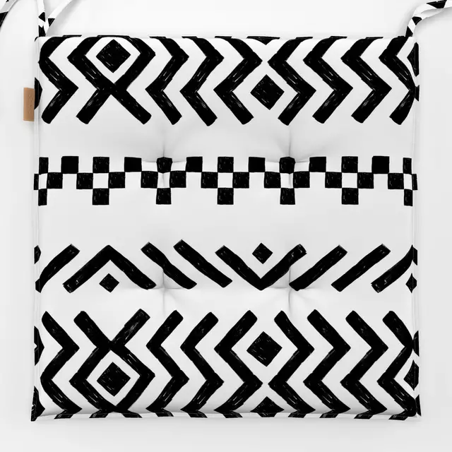 Sitzkissen Marokko Lines Black & White