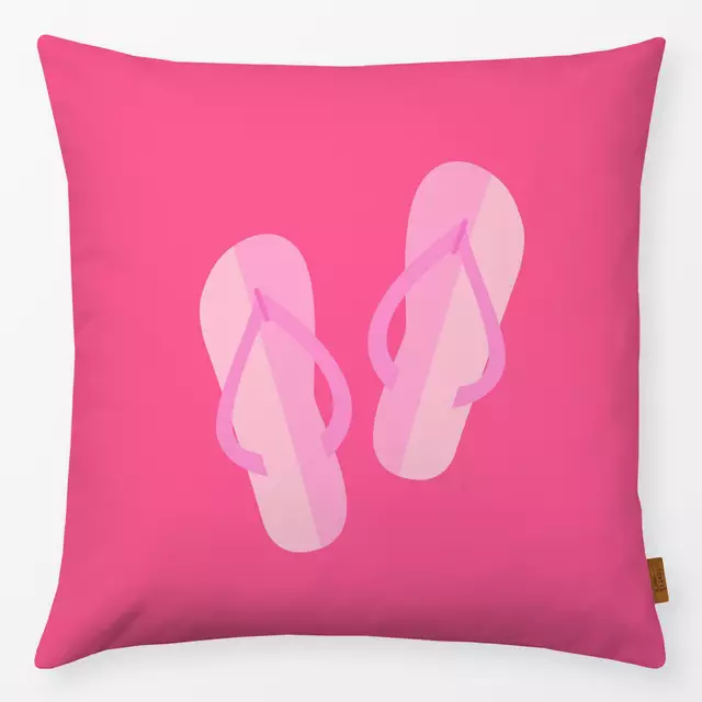 Kissen Pink Summer Flip Flops